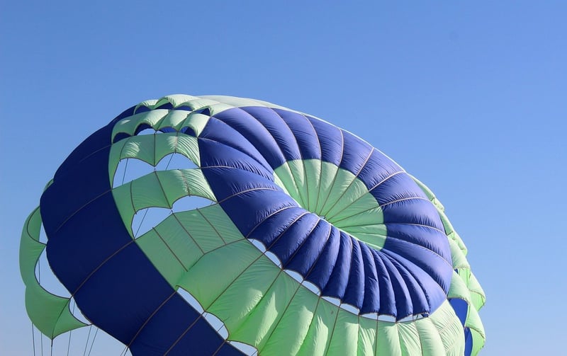 Skydiving Over Landscape